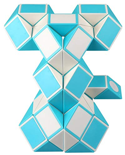 KidsPark Speed Snake, Twist Puzzle Toy 48 Parts Twisty Magic Ruler For Kids & Adults, Blue