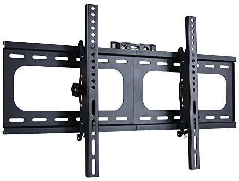 unho Soporte TV Pared Inclinable, Soporte tv 26-75 Pulgadas de Pared para LED LCD OLED Plasma Soporte Fijo de Televisión Ultra Delgado Ajustable de 15° Carga Máx 45kg VESA 700x400 con Nivel de Burbuja