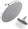 Cafopgrill Fixed Shower Head, 6 inches Round High Pressure Rainfall Chrome Plated Top Sprayer Bathroom Accessories, Easy Tool Free Installation, Silver 0-80℃