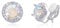 QUKE 8mm AB Color Cubic Zirconia Crystal Round Clip On Earrings Non Pierced Jewellery Elegant Stud For Women Girls