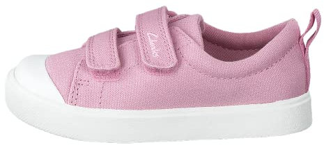 Clarks City Bright T, Sneaker, Rosa Pink Canvas, 25.5 EU