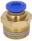 Othmro Lot de 2 connecteurs pneumatiques droits M5 mâles pour tube OD de 4 mm, poussoir pneumatique droit pour connecter les raccords OD 4 mm, raccord de tuyau mâle M5