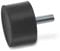 Ganter Normelemente | Tampone di arresto – GN 352-8-8-M3-S-55 | con vite | gomma naturale | 20 pezzi, nero