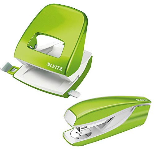 Heftgerät Standard grün metallic + Locher