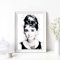 Din A4 Kunstdruck ungerahmt - Audrey Hepburn Portrait Foto Fotokunst Künstlerin Star Ikone - Frühstück bei Tiffany - Druck Poster Bild