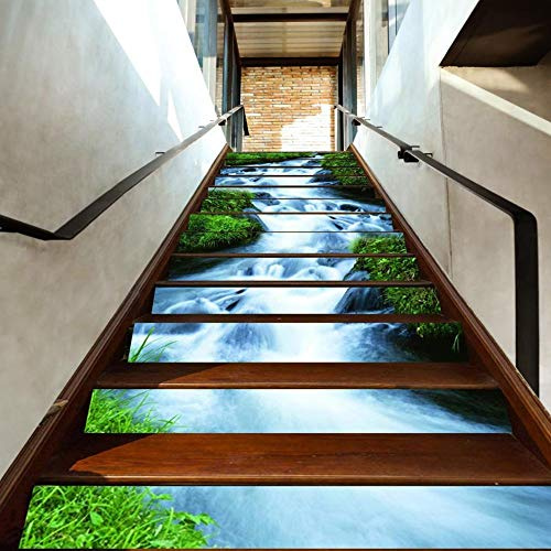 Jingyi FloorSticker, Tapete, Wandaufkleber, Selbstklebender Treppenaufkleber, 3D-Treppenaufkleber, für Home Floor Decal Haushalt