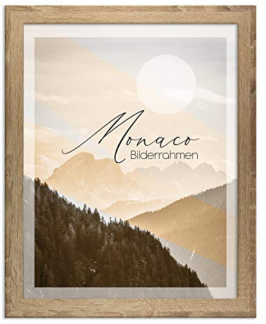 BIRAPA Fotorahmen Monaco 70x90cm Bilderrahmen Posterrahmen Holzrahmen Sonoma Eiche -Optik
