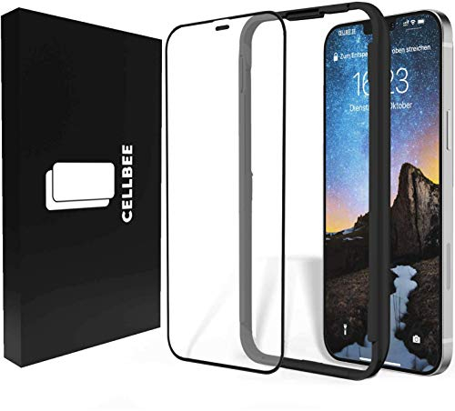 CELLBEE Kompatibel mit iPhone 12 Mini für Panzerglas The Curved, inkl. Applikator, Hörmuschel-Staubschutz-Gitter Unsichtbar, Premium Displayschutzfolie, 4D Schutzfolie, Glas Panzerfolie