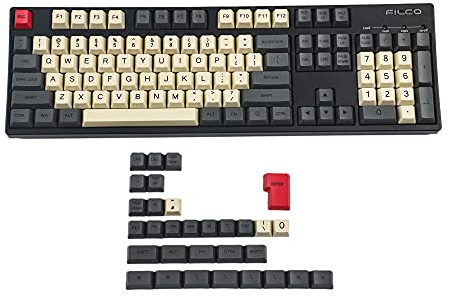YMDK Dye Sub Carbon 96 84 ANSI ISO Keycaps OEM Profile Thick PBT Mac Keycap Set for MX Keyaboard Melody 96 KBD75 FC980M Keychron