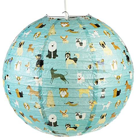Papier-Lampenschirm, rund, 40 cm, Design wählbar