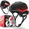 SKATEWIZ Fahrradhelm | Helm Fahrrad, Leichter Skaterhelm, Mountainbike Helm, Größe L in Schwarz-Rot, Fahrradhelm Herren, Fahrradhelm Männer