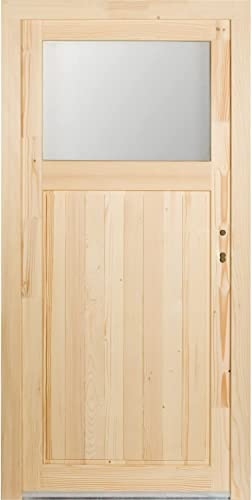 kuporta Fichte Holz Nebeneingangstür Modell Treysa Kellertür (198(H)/88(B) DIN links, ohne Montage-Set)