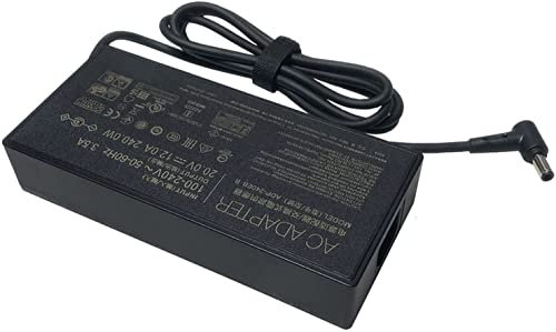 12A 240W Charger ADP-240EB B Compatible for ASUS ROG 15 Zephyrus S15 S17 G15 G513 GX550LXS RTX2080 G733QM G733QR G733QS G733QSA RTX2080 Laptop Power Supply with power cable
