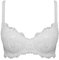 LORMAR 1 Pezzo Reggiseno Donna Favoloso Balconcino in Pizzo con Ferretto - Coppa C, Bianco 3