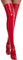 FEOYA Damen Wetlook Lackleder Strümpfe Latex Oberschenkel Hohe Strumpfhose Mini Party Clubwear Damen Pvc Dessous Nachtwäsche Tanzparty Nachtclub Kostüm E-Rot L