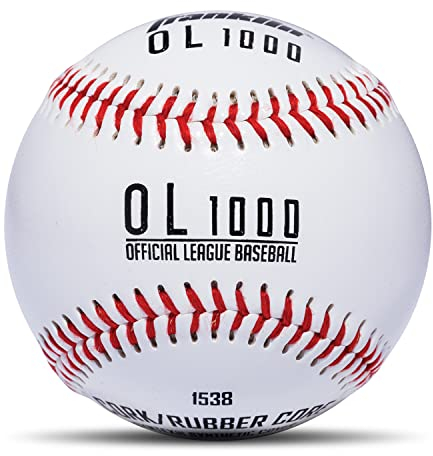 Franklin Sports Official Size Baseballs - OL1000 9 Practice Baseballs - Official League Baseballs - Great for Practice + Training - Official Size + Weight - 12 Pack
