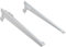 PRIOstahl Regalträger für Wandschienen Regalhalterungen Regalwinkel Regalsystem Regalhalterung - 1 Trägerpaar (2 Stück) 380 mm Farbe: Grau für Schienen Regalboden Regal Wand Massiv aus Stahl