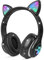 AXFEE Cuffie Bluetooth per Bambini, LED Cuffie Cablate/Wireless con Orecchio di Gatto, Pieghevole Audio Stereo HD Over-Ear Cuffie per Studiare/Viaggiare, 105dB Volume Limited, Bluetooth 5.0 Version