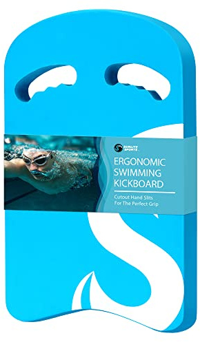 Sunlite Sports Schwimm-Kickboard mit ergonomischen Griffen, Einheitsgröße, für Kinder und Erwachsene, Pool Training Schwimmhilfe für Anfänger und Fortgeschrittene