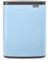 Brabantia - Bo Abfalleimer 12L - Abfalleimer, stilvoll & praktisch - Deckel öffnet leicht, schließt sanft - Hygienisch, platzsparend - Transportgriff - Bad, Heimbüro, Schlafzimmer - Dreamy Blue