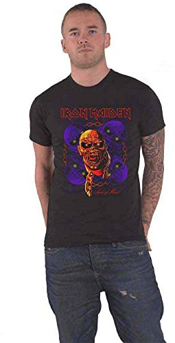 Iron Maiden T Shirt Piece of Mind Multi Head Eddie Official Mens Black L