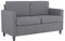 Migone Sofa Klein 2 Sitzer Sofa Couch Sessel mit Lehne Abnehmbarem Leinen Stoff Gepolstertes Sofa Modern Design,Dunkelgrau