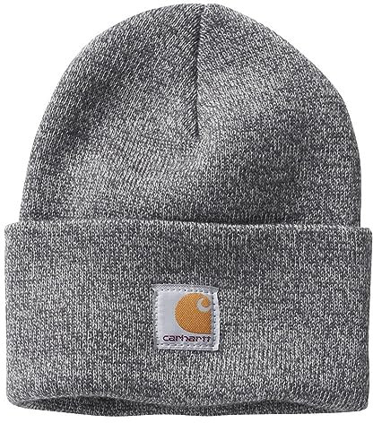 Carhartt Mädchen Kids' Knit Watch Hat Beanie-Mütze, Meliert Hellgrau/Dunkelgrau, 116