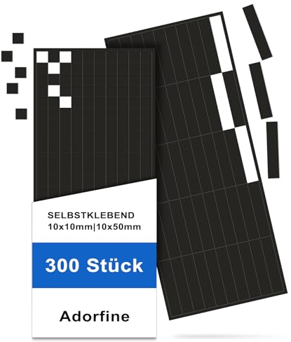 Adorfine Magnetplättchen Selbstklebend (300 Stück),Magnetstreifen Flache Magnete klebepads,Stärk Klebekraft Mini Magnete für Whiteboard,Kühlschrank Basteln Foto Lehrerbedarf Magnetplatte Schule Büro