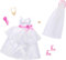 Barbie Set da sposa per bambola Barbie per il giorno del matrimonio, 1 vestito con accessori per un look completo