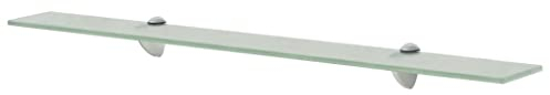 Coavain Estante Flotante de Cristal 80x10 cm - Balda de Pared para Baño - Estantería Flotante 8 mm