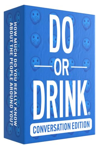 Do or Drink Conversation Edition - Talking Cards for Adults - 250 Cards to Get to Know Your Friends Better Fun Drinking Game for Adults and Conversation Starter Cards for Game Night
