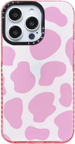 Efitoo for iPhone 13 Pro Case Cow Print-Animal Pattern Cute Clear with Pink & White Design Flexible TPU&Silicone Girls&Woman Protective&Shockproof Phone Cover for iPhone 13 Pro