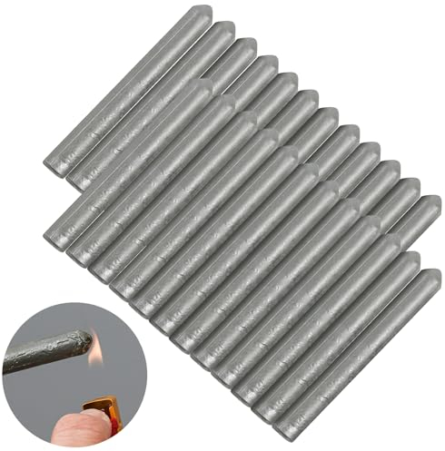 Tandefio Lot de 24 tiges de soudage universelles à basse température en métal facile à fondre - Outils de soudure à faible fusion - Électrode en aluminium - Pour aluminium, acier inoxydable, fer,