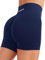 JOYSPELS Luftig kühlende Biker-Shorts für Damen, ohne Vordernaht, Fitnessstudio, Scrunch Butt Lifting, nahtlos, Workout-Shorts mit Bauchkontrolle, Dunkelblau, Klein