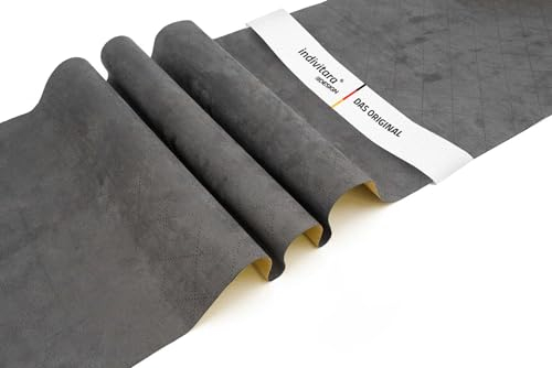 Indivitara® Mikrofaserstoff selbstklebend Wildleder Optik Kunstleder Wildlederimitat - Stretch Dehnbar Folie Stoff - DAS ORIGINAL