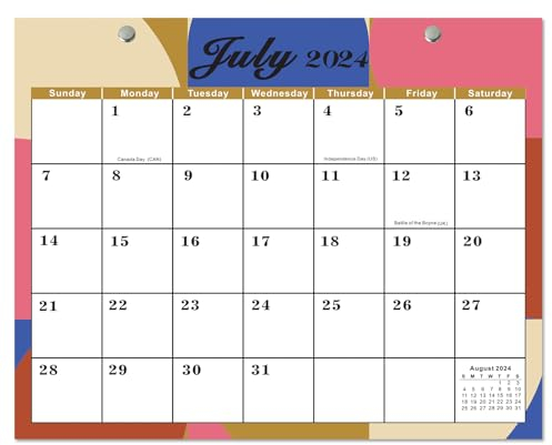 Fridge Calendar Magnetic, 18 Month Calendar July 2025-2026 UK Retro Fridge Calendars Monthly Planner Schedule Family Organiser for Events, Appointments and Reminders Tear-off Page