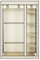 Bonnlo Armoire Tissu, avec Penderie et Étagères, Stable, Armoire de Rangement, 110 x 45 x 175 cm, Beaucoup de Rangement, Pliable, Beige