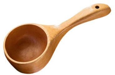 Wooden Serving Spoon Ladle Large Natural Wood Soup Ladle Cooking Utensil Handmade Tableware Porridge for Kitchen Restaurant tea dipper 3 wooden canister tea Wire tablespoon,bath containers,woo