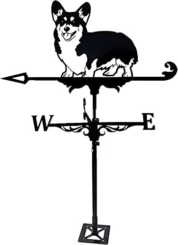 XINYUNFEI Wetterhahn Metall für Garten Weathervane for Dach Kreative Hundewetter Vanes for Outdoor Gärten Noir Bügeln Kunst Wettervorrichtung for Häuser Patio Rawns Garten