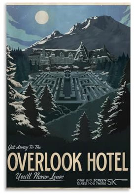 VZUTPSZL Overlook Hotel-Vintage-Poster, dekorative Malerei, Leinwand, Wandposter und Kunstdruck, moderne Familienschlafzimmer-Dekoration, Poster, 40 x 60 cm