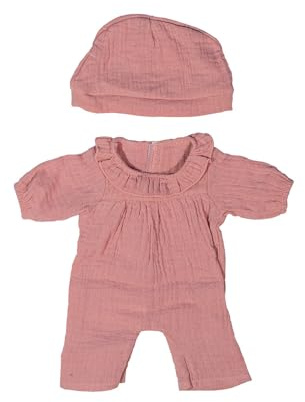 Miniland - Kleidung für 38 cm Puppe, Bekleidungszubehör für Puppen, Pyjama mit Mütze (Rosa)