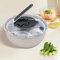 Stainless Steel Salad Spinner, Easy Press Large Vegetable Dryer Washer, 3.5L Fruit Washer with Stainless Steel Bowl for Lettuce, Vegetable, Herbs, Berries