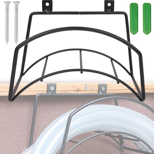 CXAFQ Avvolgitubo Da Parete, Porta Canna Acqua Giardino, 23.5*13.5*15.5cm, Design a Parete, Risparmio Di Spazio, Realizzato In Ferro, Robusto e Durevole, Con Una Superficie Resistente Alla Ruggine