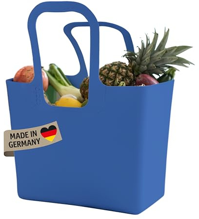 SUPERGLAS Koziol TASCHE XL Shopper geräumige Einkaufstasche | robust, langlebig, standfest, wasserdicht, pflegeleicht, Einkaufen, Picknick, Made in Germany