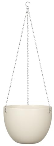 Scheurich Pot de fleurs suspendu en céramique, couleur crème, 22 cm de diamètre, 16,8 cm de haut, 8,131 l de vol.