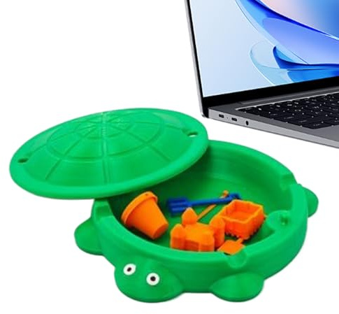 Mini Schildkröten Sandkasten Am Schreibtisch - Sandkasten Mit Deckel Und Werkzeug-Set - Sandspielzeug Set,Für Mädchen Outdoor Garten Park Spielplatz Desktop Studio Schlafzimmer Balkon