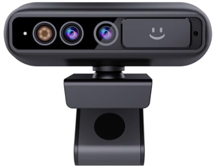 Project Telecom Verify 2K Webcam with Windows Hello Facial Recognition & IR Sensor - 5MP CMOS Sensor, 77° FOV, USB-C Plug & Play PC Camera with Built-in Microphone & Privacy Cover
