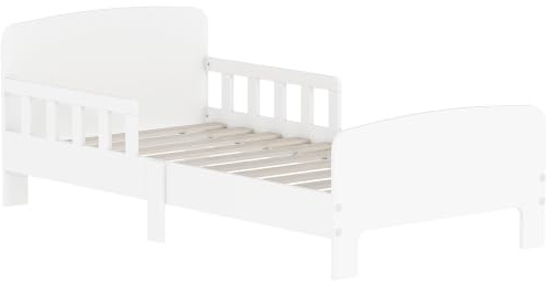 AIYAPLAY Lit Enfant, Lit au Sol Enfant, pour Matelas 140 x 70 cm, Blanc