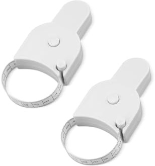 CM-UHNM 2PCS Körpermaßband,Weißes Einziehbares Körpermaßband,Tragbares Fitnessmaßband,Genaues Maßband körper für Schneidermaße,Körpermaße150 cm/60 in