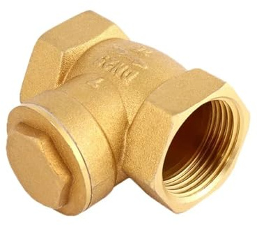 YYULZO Clapet Anti-Retour à Bascule en Laiton, 1 pièce, 1/2 Pouce, 3/4 Pouce, 1 Pouce, clapet Anti-Retour à Filetage Femelle for Flotteur d'aquarium d'eau(1/2inch)
